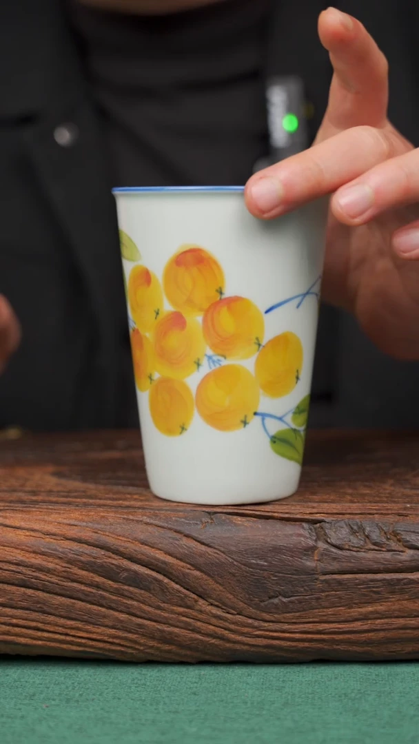 【闪购商品】瓷片36寻一缕瓷香杯釉下手工手绘瓷器