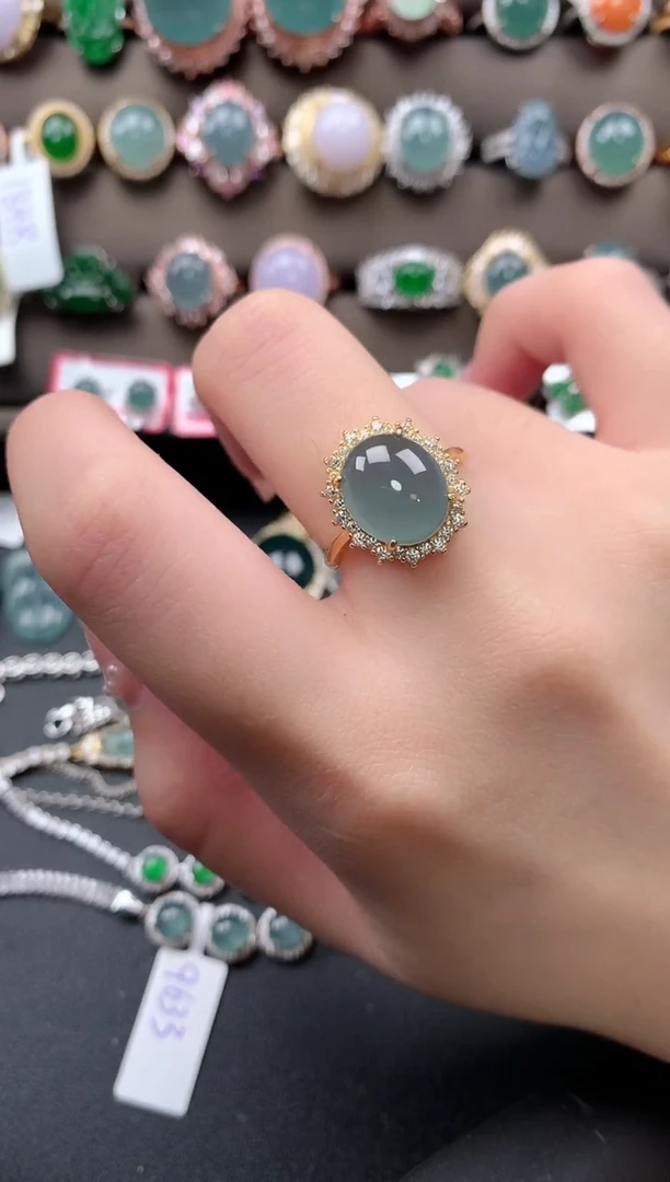 【闪购商品】翡翠戒指银S925镶嵌514141