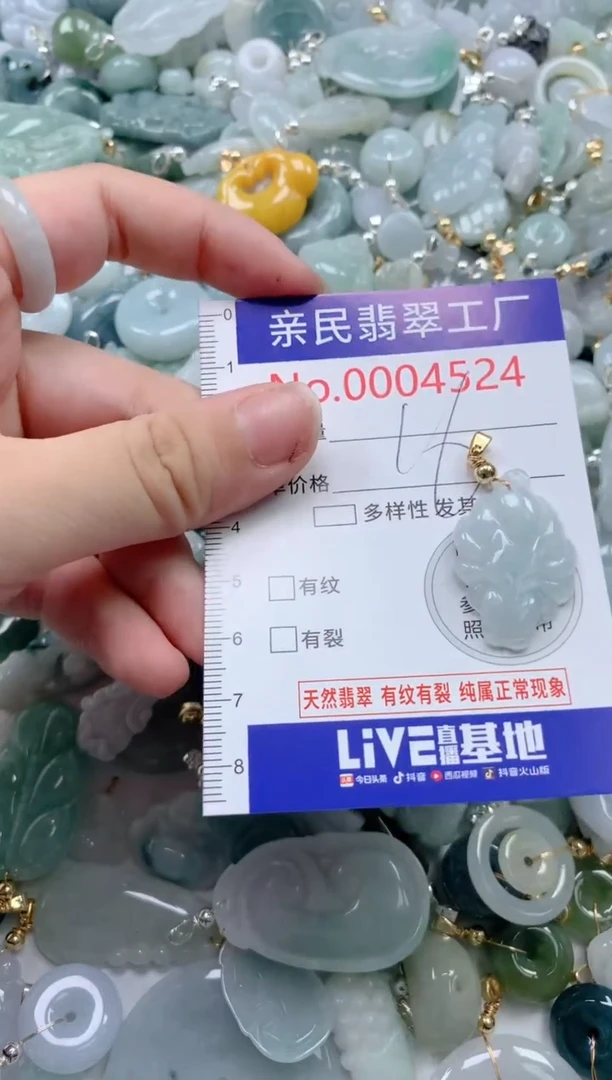 翡翠未镶嵌吊坠(不含链)4524