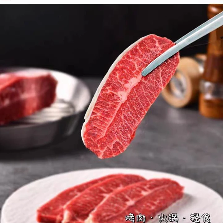 进口安格斯谷饲板腱火锅片 原切烤肉 寿喜烧食材牡蛎肉牛肉片