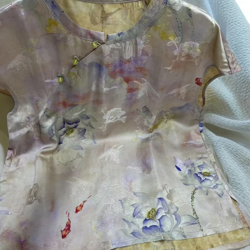 [香港福思】气质法式旗袍斜襟夏款小香风短裙日韩常规短袖常规款