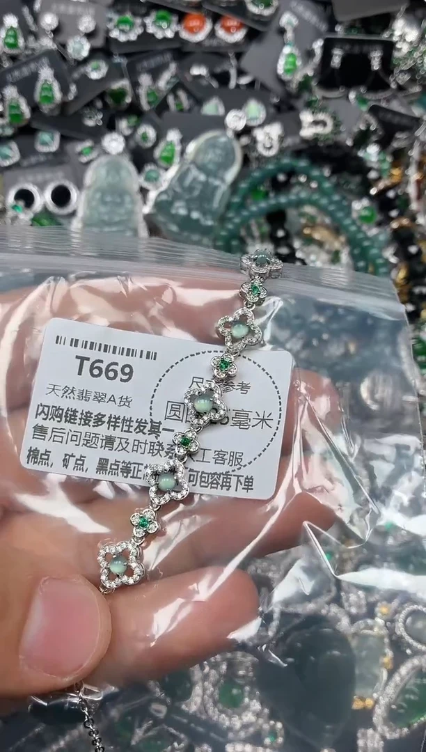 翡翠未镶嵌颈饰T669手链