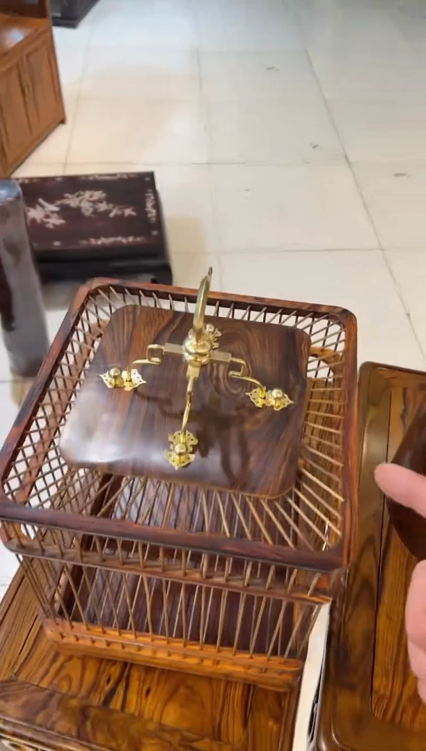 【闪购商品】木木雕鸟笼、、、、、