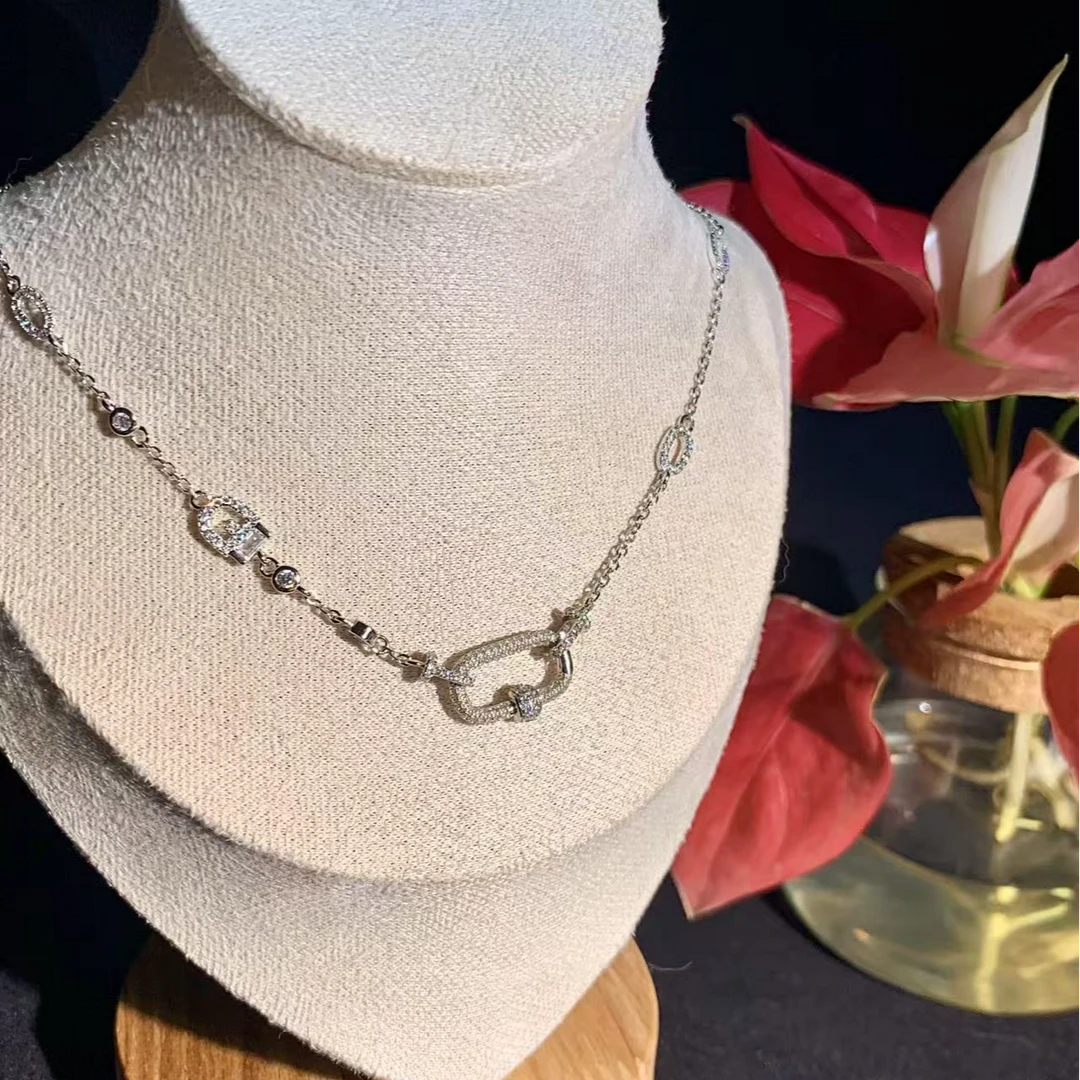 链子925银 银镀18K 高货百搭链 回形针项链 50CM链