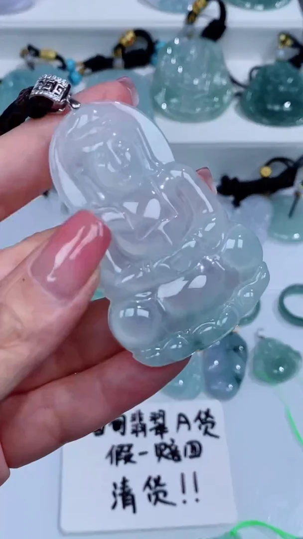 翡翠银S925镶嵌颈饰吊坠