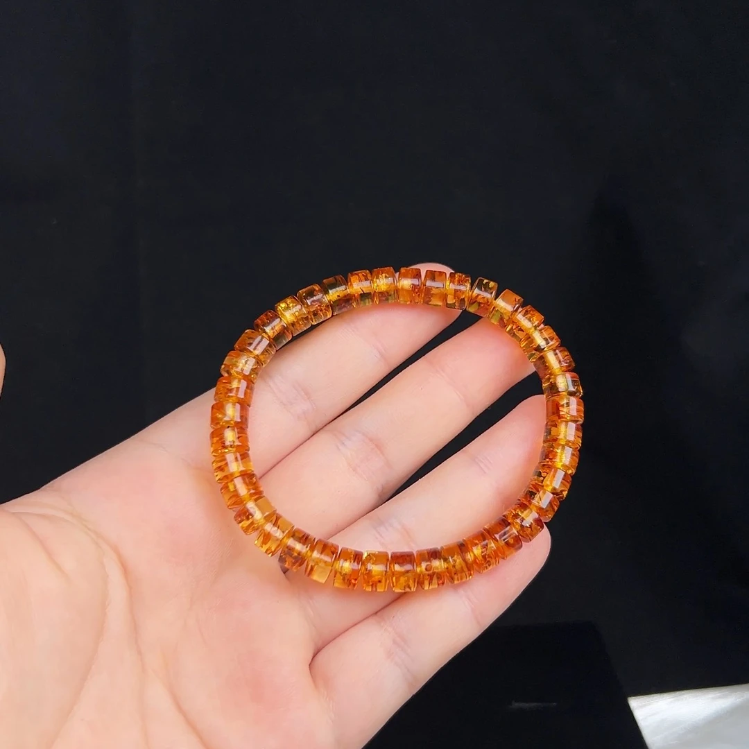 天然7mm+花珀直切手串男女款