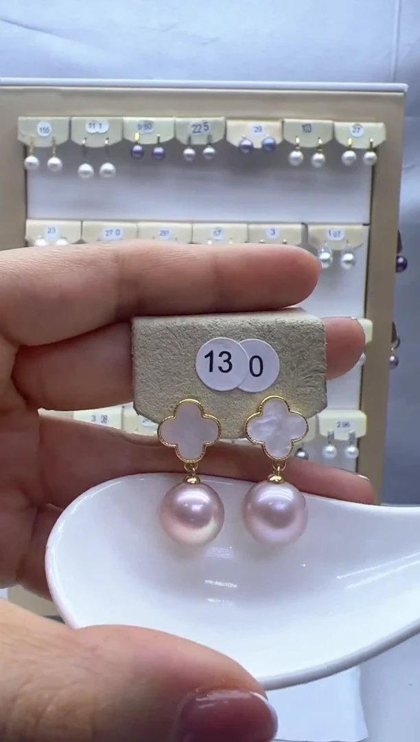 【闪购商品】淡水珍珠耳饰银S925镶嵌130