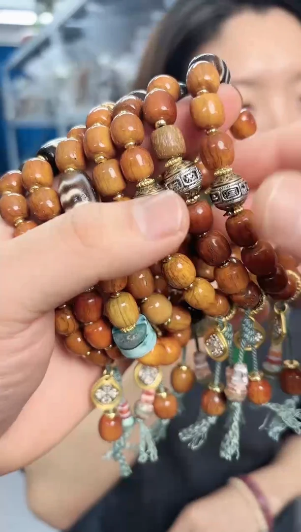 【闪购商品】牛骨手串/手链老料牛骨DIY大鹏珠单圈（微瑕）