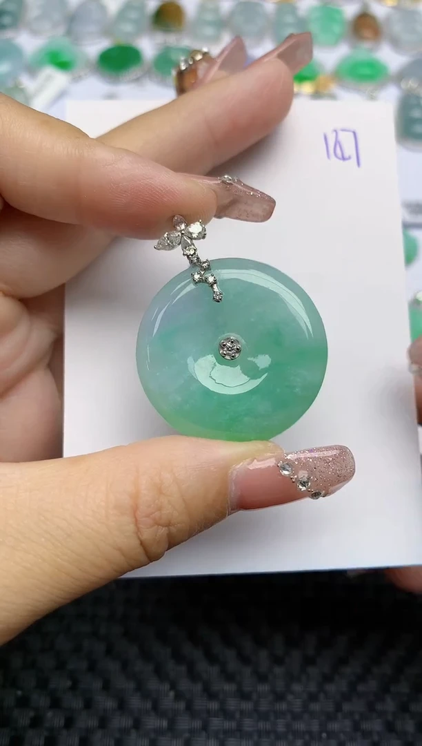 【闪购商品】翡翠颈饰18K金镶嵌天然A货翡翠 147