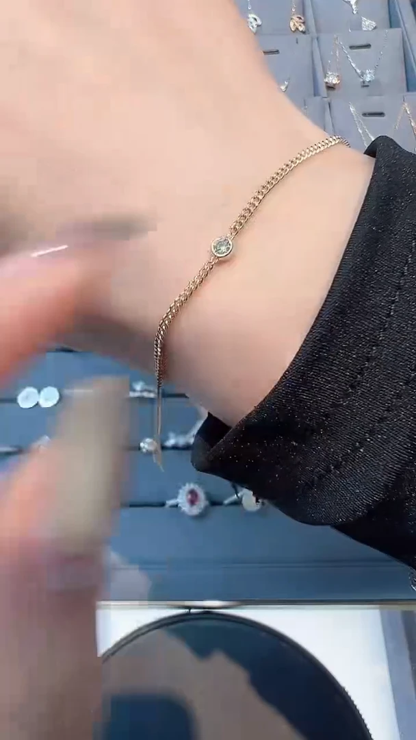 【闪购商品】钻石手链18K金镶嵌手链