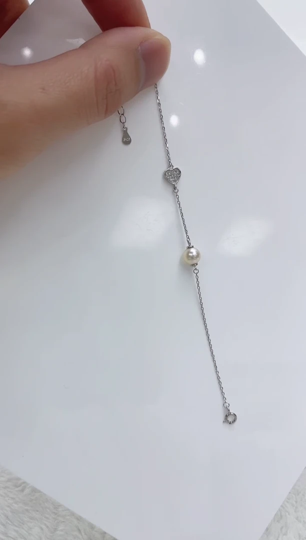 【闪购商品】海水珍珠手链银S925镶嵌海水珍珠手链