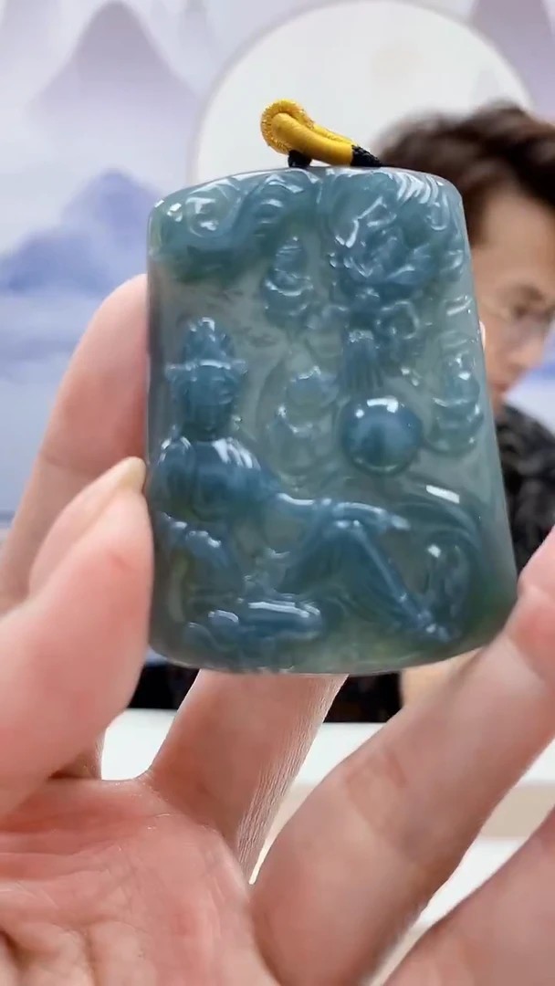 未镶嵌定制翡翠5159MM-毛货挂件44