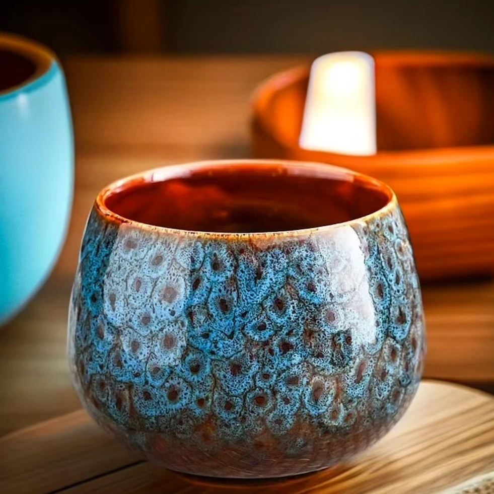 0363-茶渣缸茶洗家用简约陶瓷大容量主人杯大号鎏金盏茶