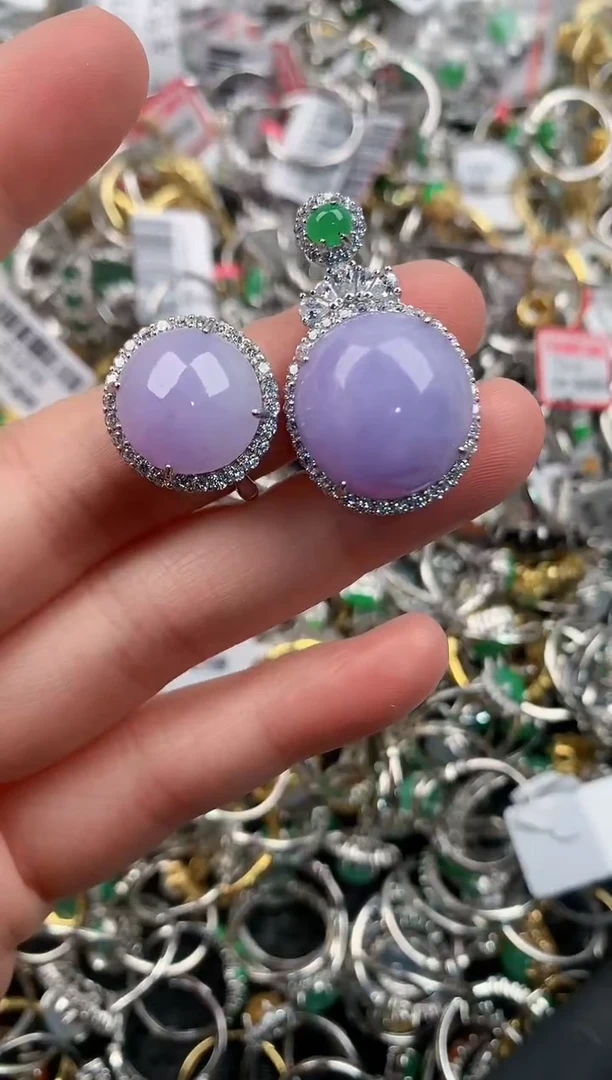 银S925镶嵌戒指翡翠666                 7