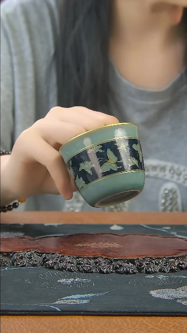 小*钱景德镇陶瓷鱼藻主人杯