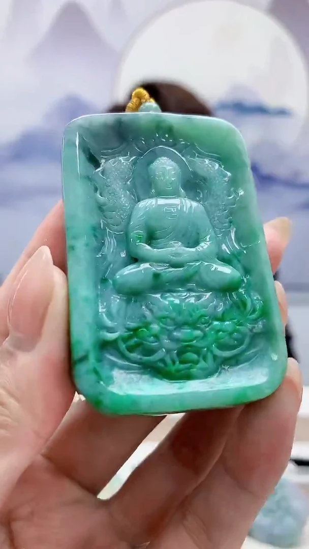 未镶嵌定制翡翠5159MM-毛货挂件9