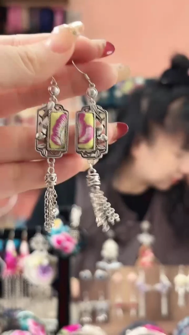 织绣艺枝独绣手工饰品60*