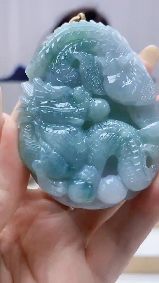 未镶嵌定制翡翠4829DD-毛货挂件35