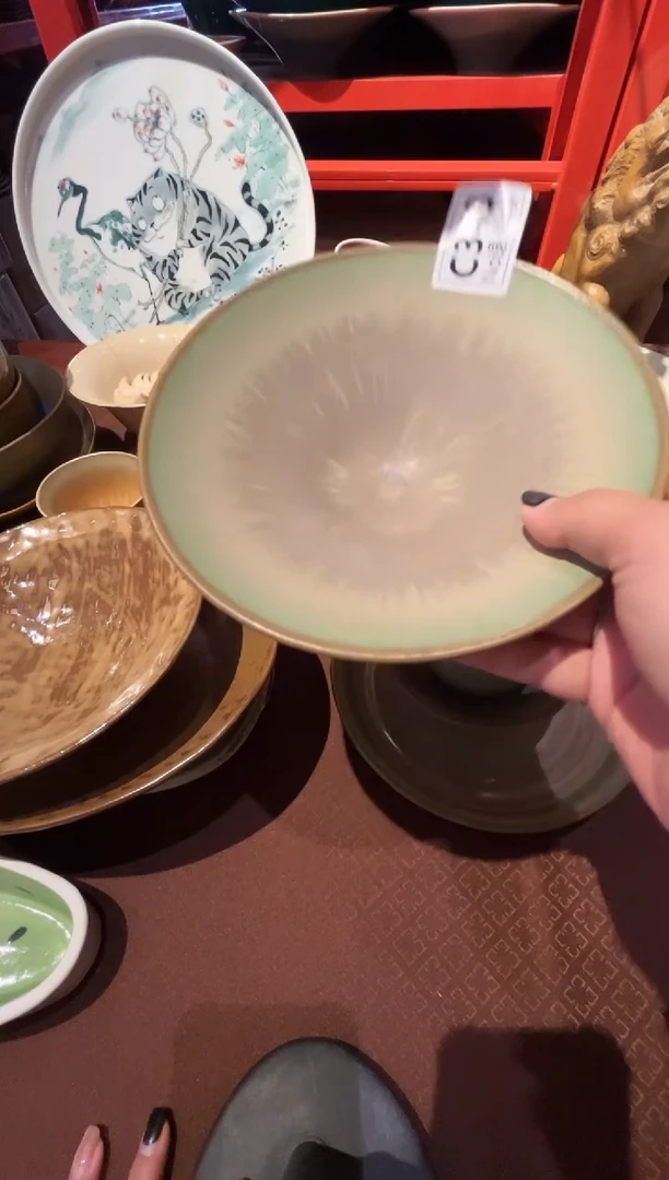 瓷片c343窑变高脚斗碗福利