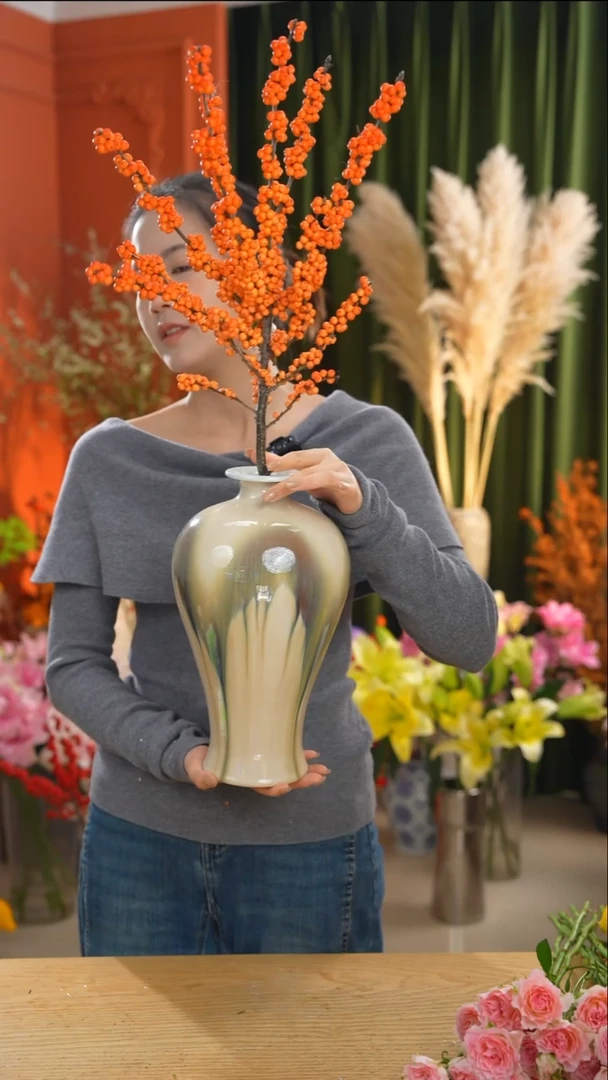 陶瓷花瓶 【高温窑变釉 美人瓶】