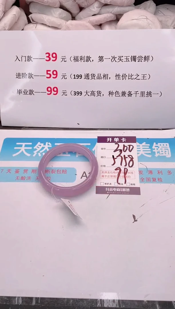 未镶嵌手镯石英质玉编码 A300