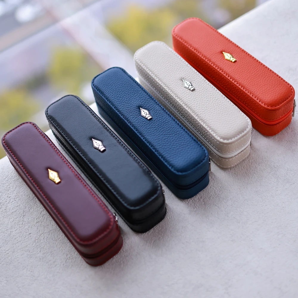 网汇鹅·真皮钢笔收纳盒 文具盒笔盒