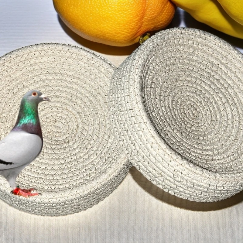 鸽子窝鸽子孵蛋信鸽保暖草窝棉绳编织手工繁殖用具易清洗鸽子巢窝