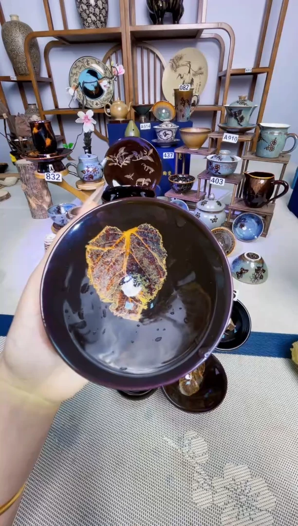 【特价真叶入盏1300度】非遗大师手工高温瓷特价款