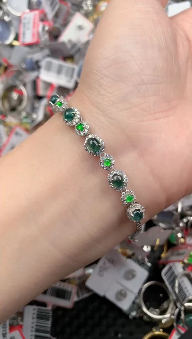 银S925镶嵌戒指翡翠神***?12-12-12  9