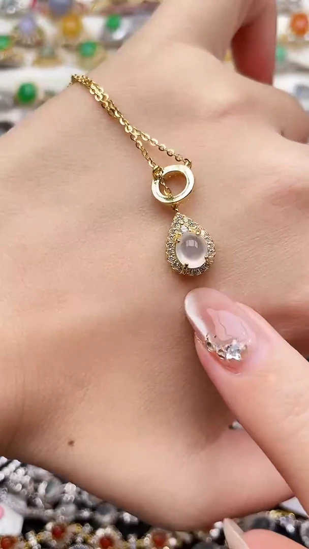 吊坠(赠链)银S925镶嵌翡翠171