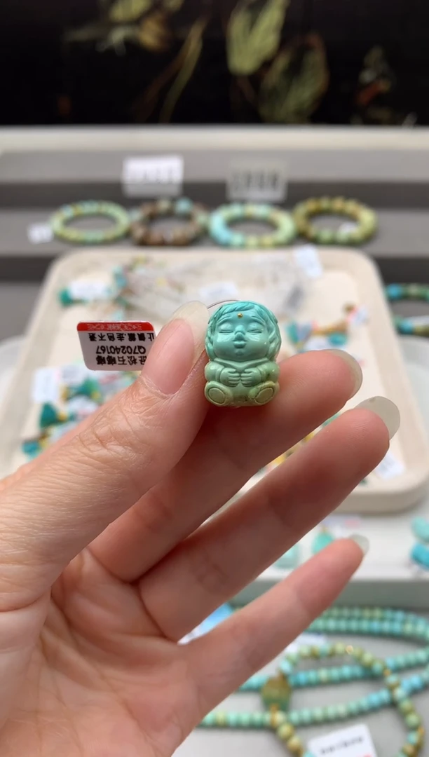 未镶嵌绿松石雕刻哈****^D224