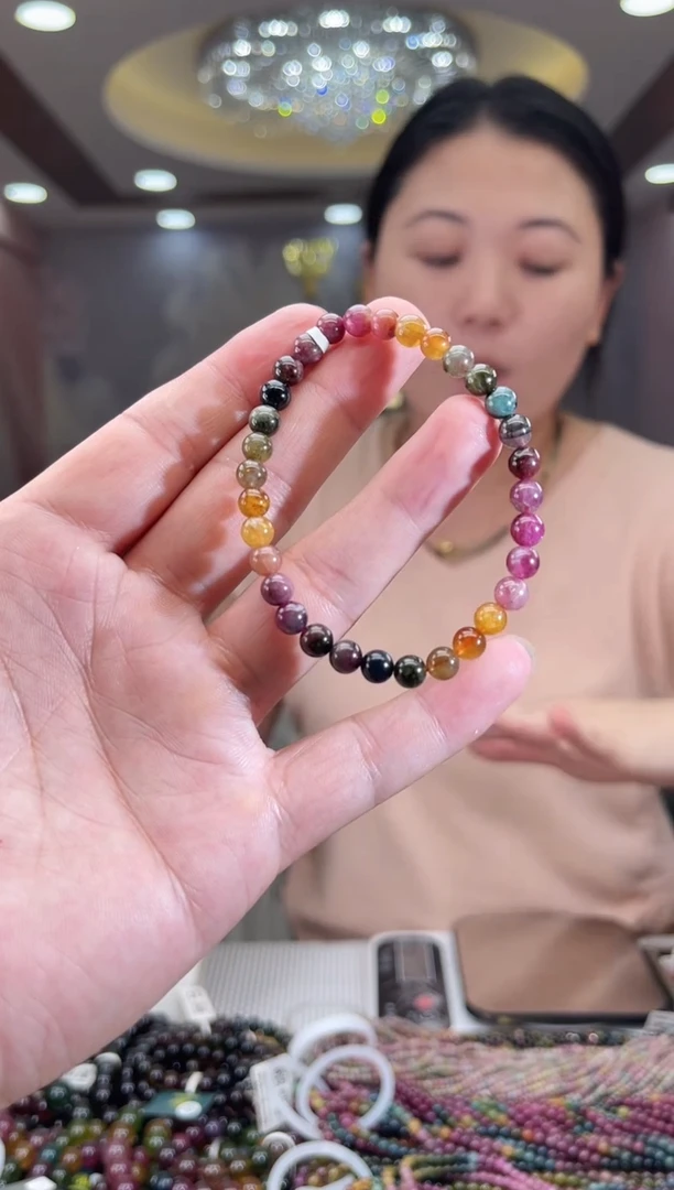 /未镶嵌碧玺6mm+碧玺单圈多样性发货