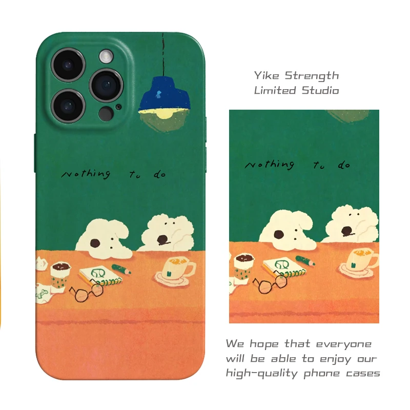 没事可做软壳适用iphone苹果15pro可爱手机壳VIVO华为