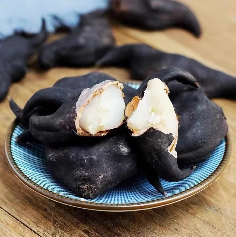 湖北洪湖仙桃特产新鲜现摘老菱角老黑棱角粉糯清香青皮老批发包邮