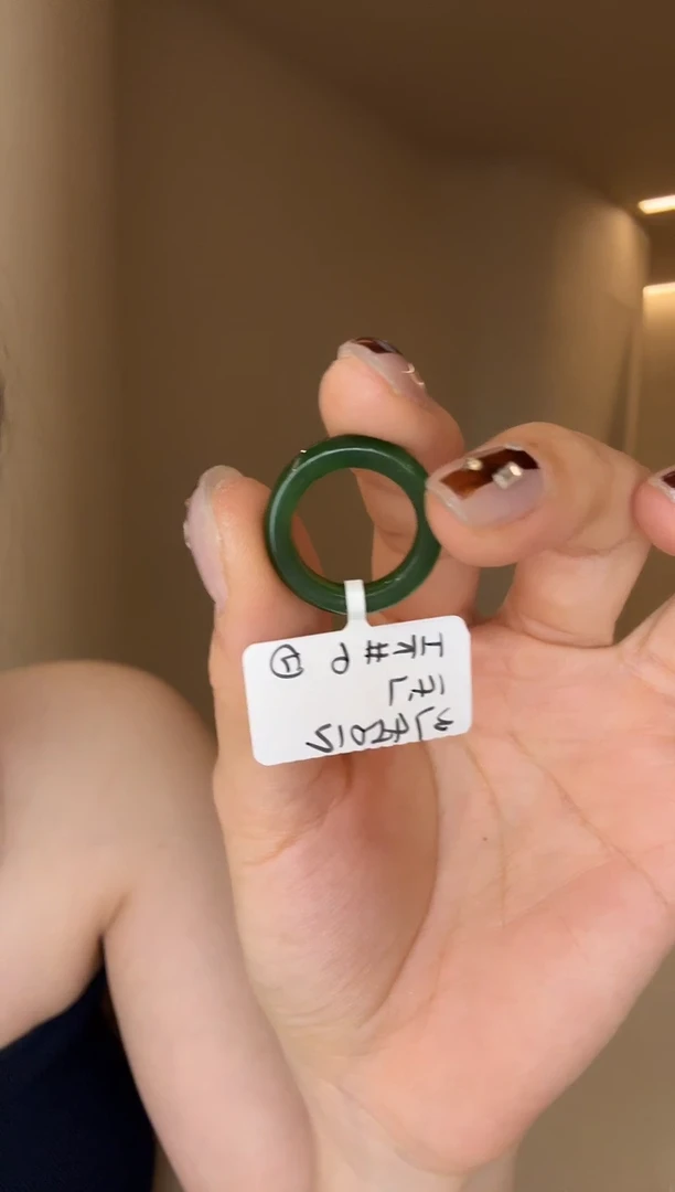 【闪购商品】和田玉戒指未镶嵌6码俄7细直切