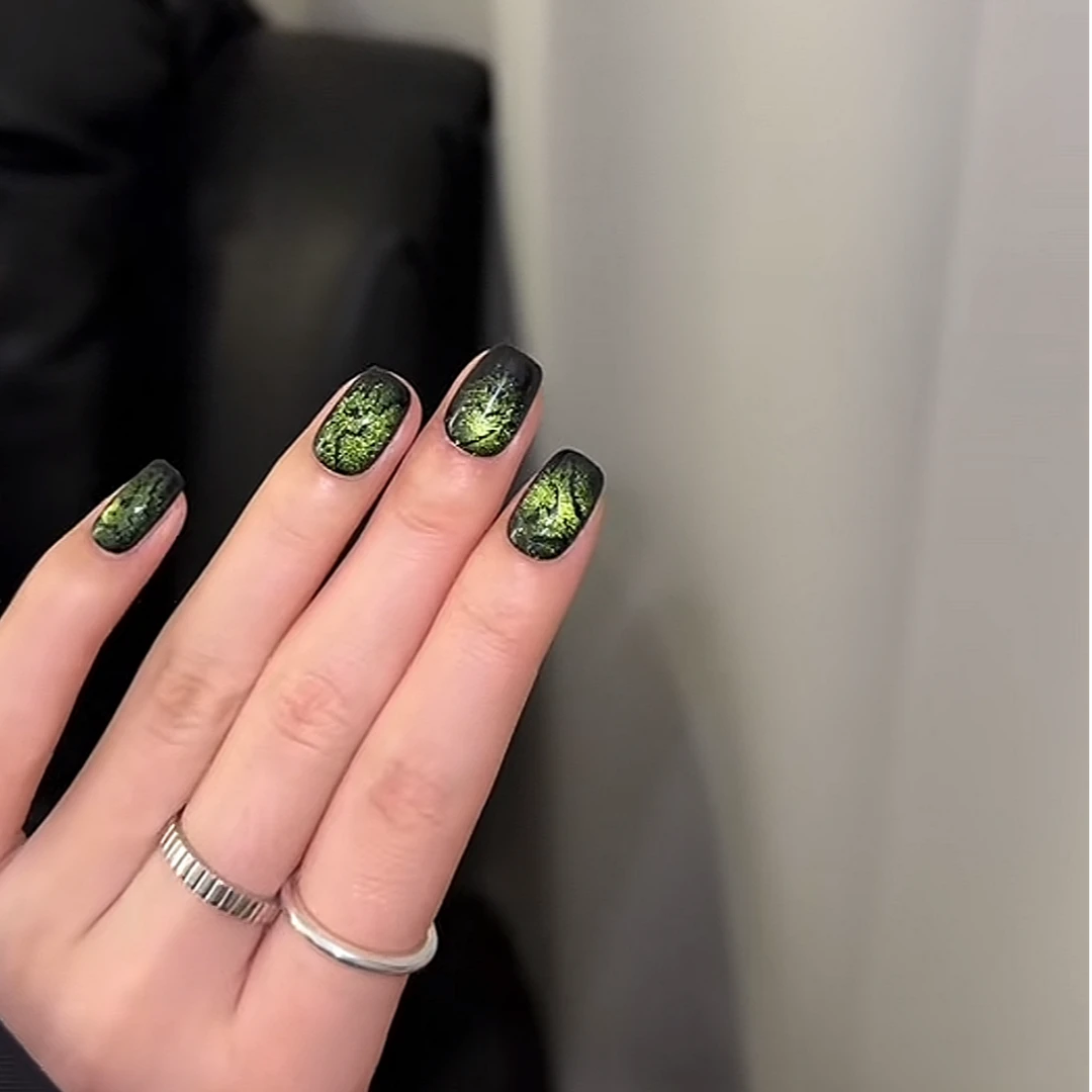 【斯莱特林】现货NO补甲 斯莱特林 蟒蛇纹贼显白纯手工穿戴甲