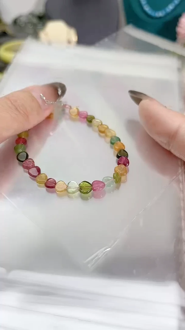 【闪购商品】碧玺手链银S925镶嵌爱心99