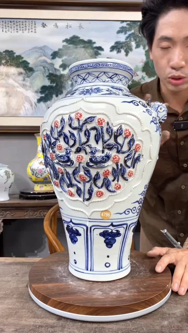 吴义松陶瓷联盟手绘陶瓷编号：4796