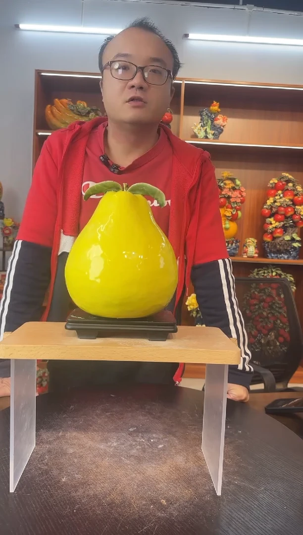 陶瓷大号柚子摆件