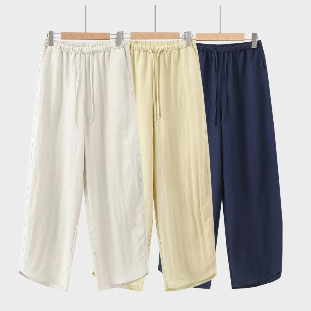 JR-清默认瑕疵NO退换！会呼吸的亚麻花苞裤，懂面料再拍！6119