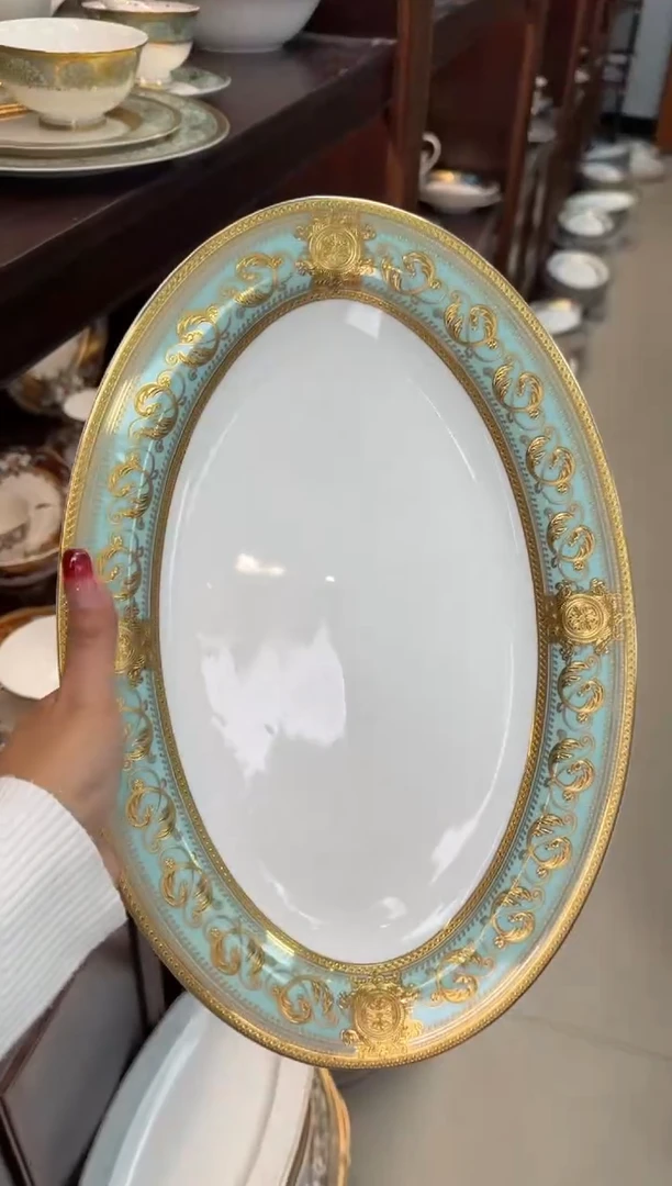 【闪购商品】瓷片14英寸鱼盘 1个正品