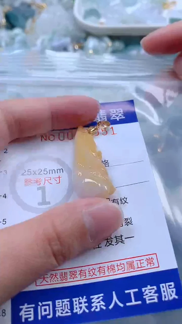 翡翠未镶嵌吊坠(不含链)1