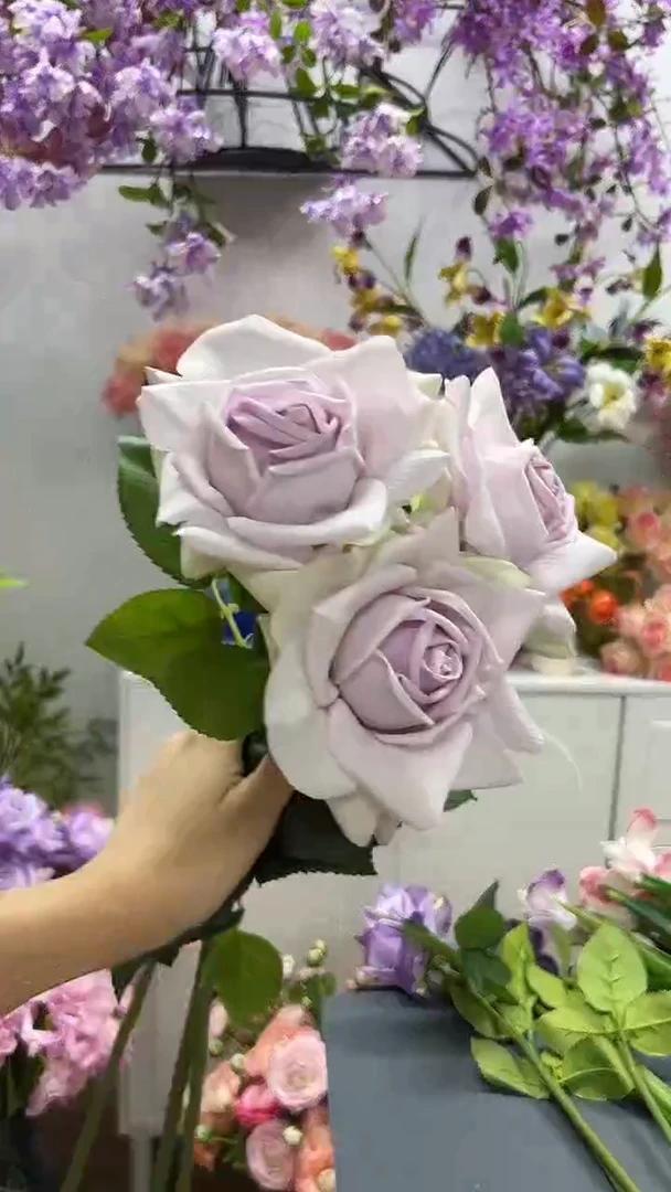 3枝紫绿色手感保湿水晶