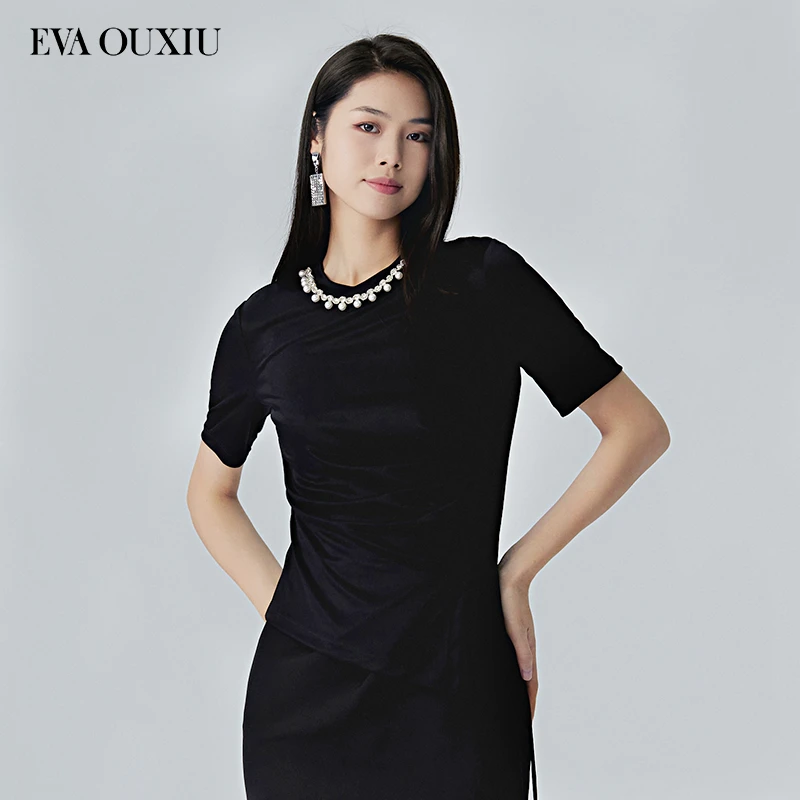 【初依专属】EVA OUXIU/伊华欧秀短袖T恤E32ZT0038