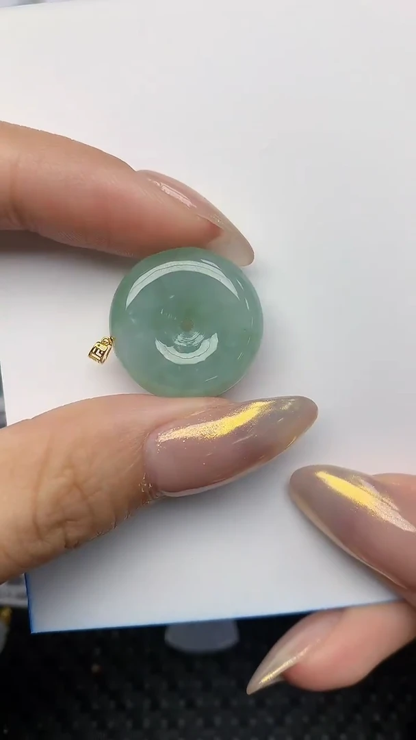 【闪购商品】翡翠颈饰18K金镶嵌 天然翡翠A货