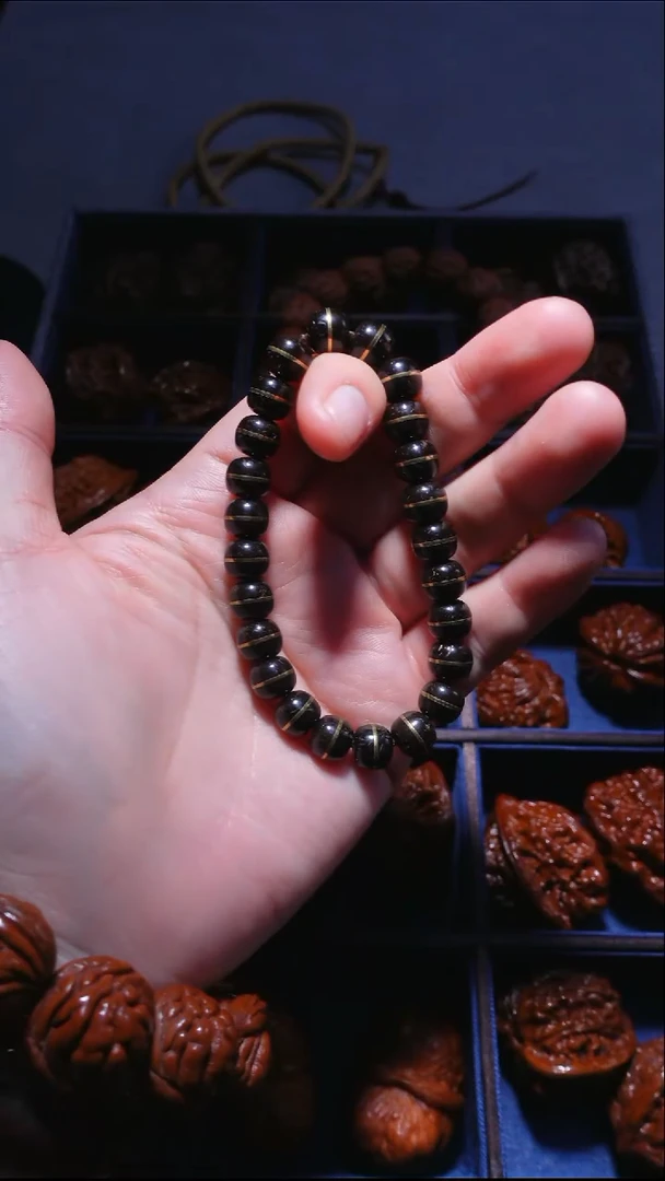 手串椰蒂8.8左右黑金夹心椰蒂手串