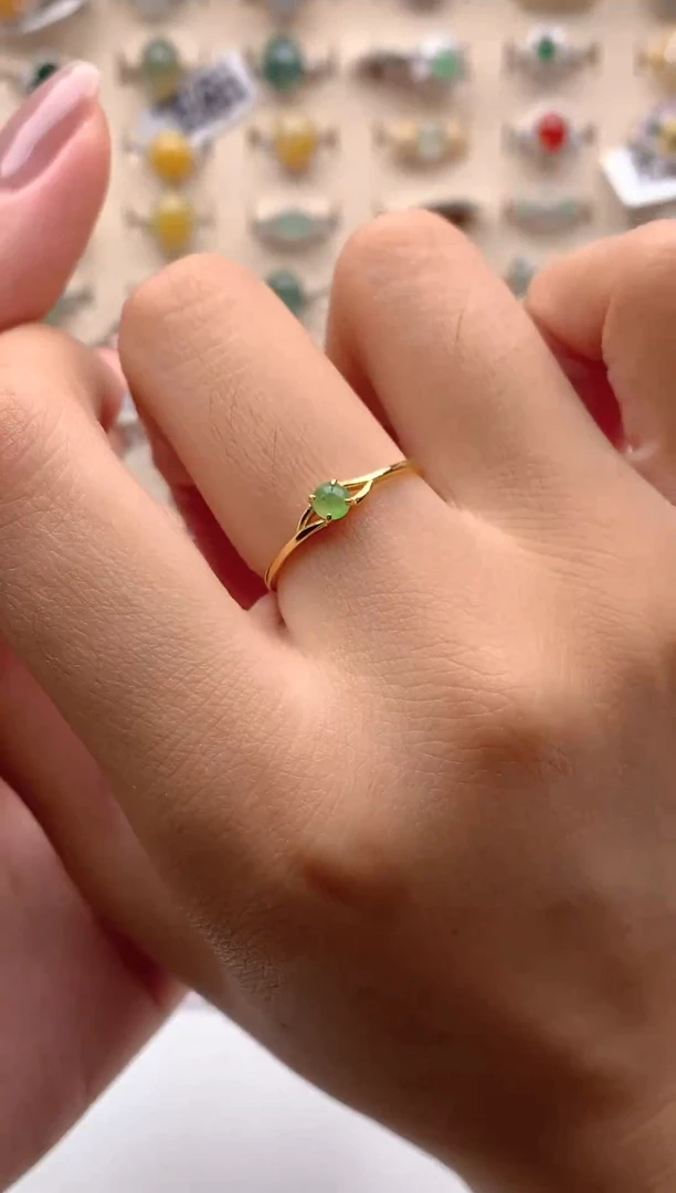 翡翠戒指银S925镶嵌1