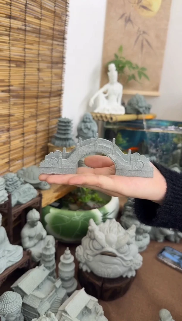 石材青砂石鹊桥一个