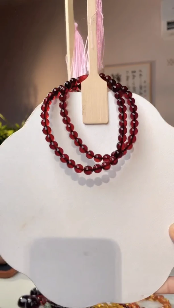 裸石琥珀未镶嵌7+血珀妈妈链