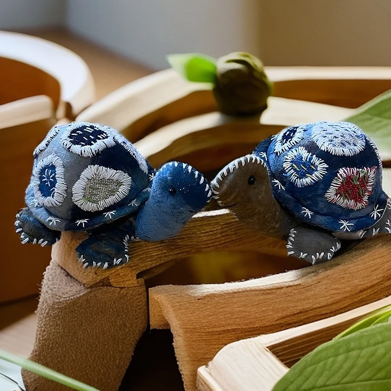 泰国手工贴布刺绣立体可爱布艺小乌龟（直播间选款）